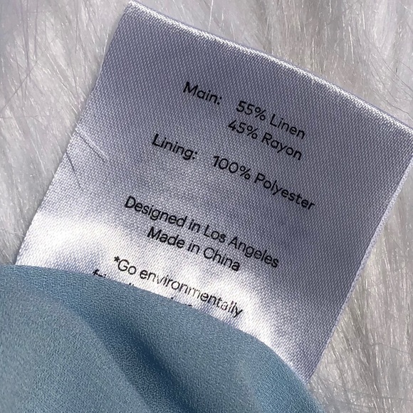 Fame and partners blue linen body con dress - Picture 4 of 7